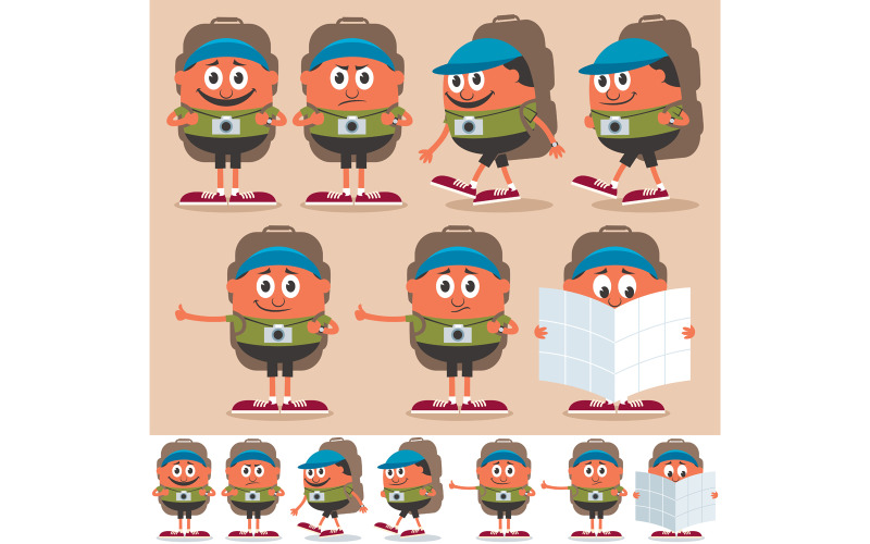 Download Иллюстрация "Backpacker - Illustration" / Backpacker - Illustration - Иллюстрация на тему графика backpacker,backpack,hiker,hiking,hitchhiking,hitching,hitcher,thumbing,hitchhiker,tourist,tourism,traveler,travel,trip,tour,holiday,vacation,extreme,active,activity