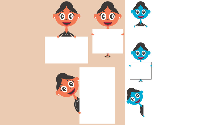 Download Иллюстрация "Businesswoman Behind Sign - Illustration" / Businesswoman Behind Sign - Illustration - Иллюстрация на тему графика businesswoman,business,woman,character,person,manager,sign,banner,placard,poster,whiteboard,invitation,label,letter,bill,mail,document,copyspace,copy space