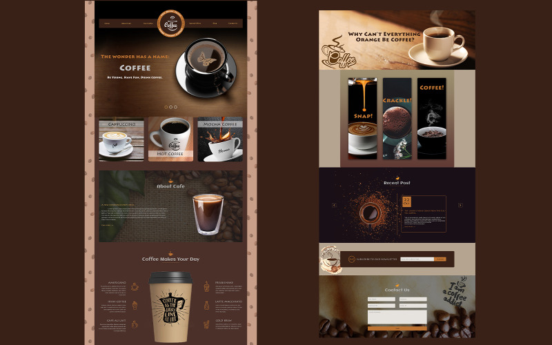 Cafe Coffee House - Coffee shop PSD PSD шаблон