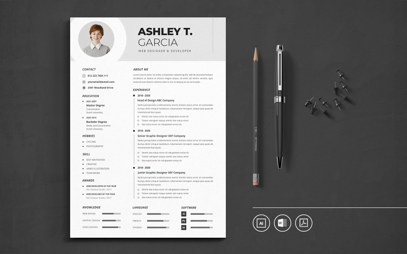 Download Резюме "CV Vol.28 Resume Template" / CV Vol.28 Resume Template - Резюме на тему графика resume,cv,minimalist,professional,modern,elegant,minimal,business,hiring,company,job,entrepreneur,illustrator,word,corporate