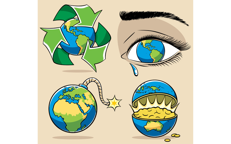 Ecologieconcepten - illustratie
