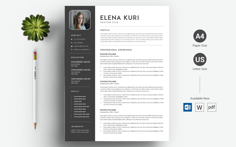 Elena Kuri - modelo de currículo