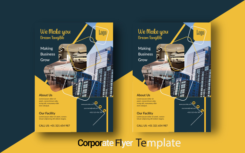 Download Vector "Modern &amp; Creative Corporate Flyer Template, - Vector Image" / Modern &amp; Creative Corporate Flyer Template, - Vector Image - Vector на тему графика catalog,presentation,format,profile,document,layout,template,illustration,flyer design,corporate design,brochure,company,concept,cover,a4 size,background,print,magazine,timeline