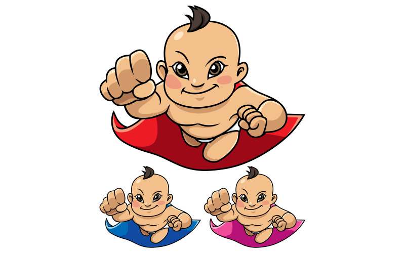 Super bébé asiatique - illustration