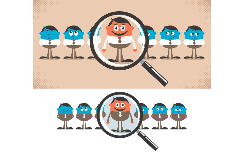 Download Иллюстрация "Choice - Illustration" / Choice - Illustration - Иллюстрация на тему графика choice,recruitment,best,concept,find,search,searching,select,selection,looking,discovery,hire,employee,employment,unemployment,issues,individuality,standing out from the crowd,manager