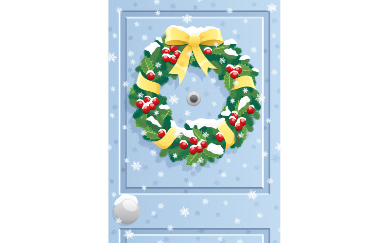 Coroa de porta - Ilustração