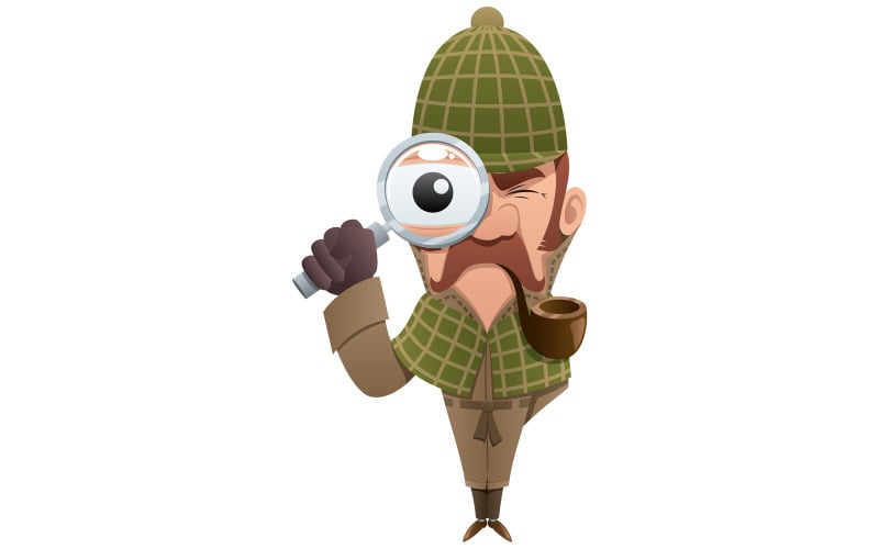 Download Иллюстрация "Detective 2 - Illustration" / Detective 2 - Illustration - Иллюстрация на тему графика detective,investigator,sleuth,private eye,private,eye,sherlock holmes,police,officer,inspector,professional,character,cartoon,crime,mystery,investigation,surveillance