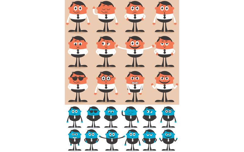 Karakter emoties - illustratie