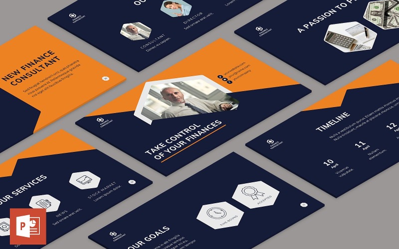 Konsultant finansowy Szablon prezentacji PowerPoint