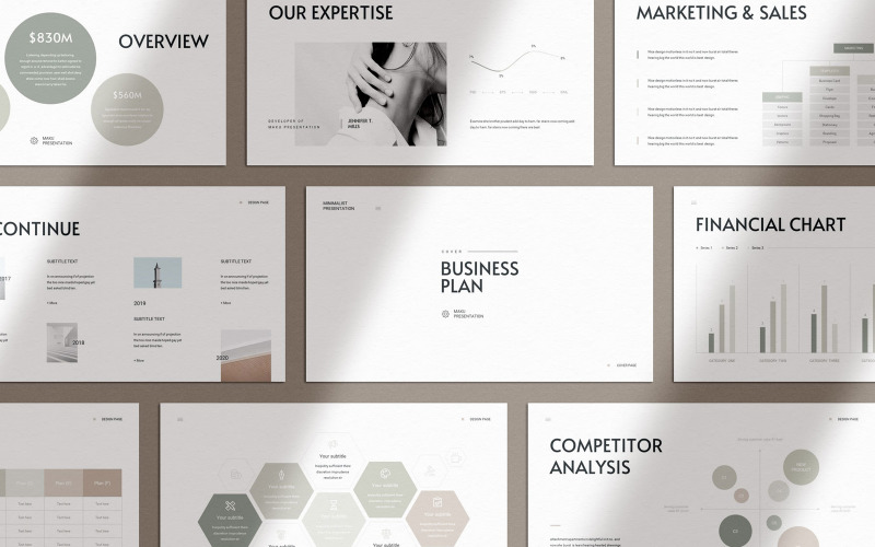 Makou | Modèle PowerPoint de présentation de plan d'affaires