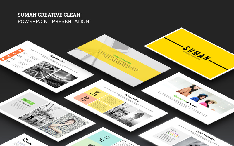 Suman Creative Clean Presentation PowerPoint sablon