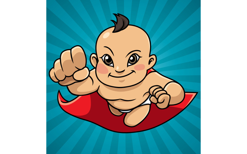 Super Baby Abstract Background Asian - Ilustración