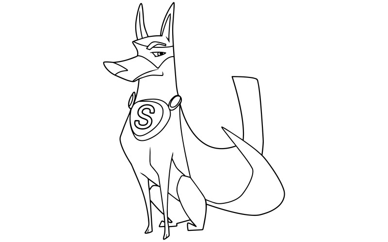 Download Иллюстрация "Super Dog Sitting Line Art - Illustration" / Super Dog Sitting Line Art - Illustration - Иллюстрация на тему графика cape,hero,dog,superhero,super,cartoon,pet,character,healthy,power,powerful,energy,canine,animal,coloring,book,line art,cute,funny,illustration