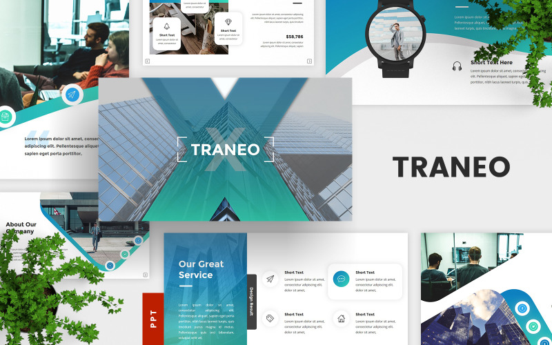 Traneo Business PowerPoint sablon