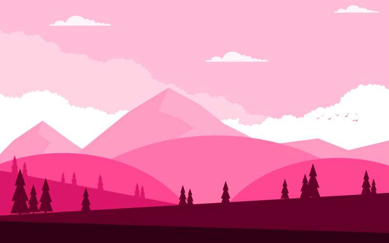 Download Иллюстрация "Calm Mountain Landscape - Illustration" / Calm Mountain Landscape - Illustration - Иллюстрация на тему графика calm,mountain,forest,wild,nature,scene,landscape,monochrome,vector,horizon,illustration,adventure,sky,rock,white,winter,climbing,journey,layer,panoramic