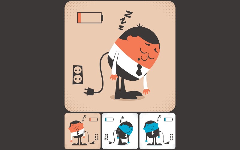 Download Иллюстрация "Low Energy - Illustration" / Low Energy - Illustration - Иллюстрация на тему графика low,energy,power,strength,deficit,tired,exhausted,depleted,weak,hungry,asleep,weary,sick,ill,flagging,fatigue,charge,recharge,battery,empty