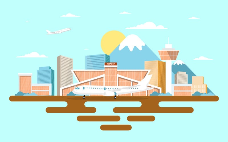 Aéroport Terminal Building - Illustration