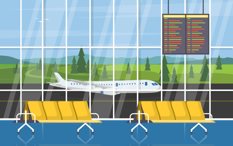 Airport Gate Room - Illustration
