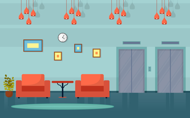 Arredamento Lobby Decorazione - Illustrazione
