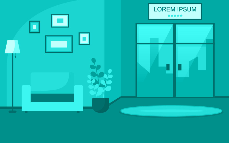 İç Dekorasyon Otel - İllüstrasyon