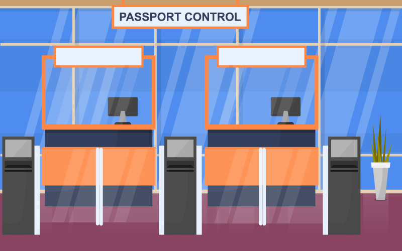 Download Иллюстрация "Interior Hall Airport - Illustration" / Interior Hall Airport - Illustration - Иллюстрация на тему графика airport,airplane,terminal,gate,arrival,departure,hall,interior,flat,illustration,vector,window,inside,waiting,background,vacation,digital,empty,plane,room