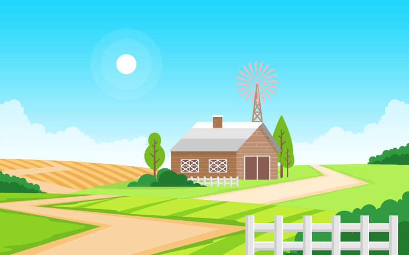 Nature Agriculture Farm - Ilustração