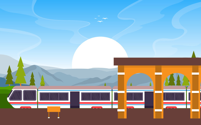 Pendeltunnelbanetåg - Illustration