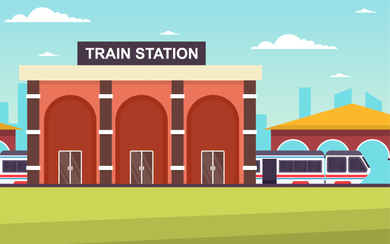 Příměstský vlak metra - ilustrace