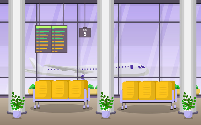 Terminal Airport Gate - Ilustração