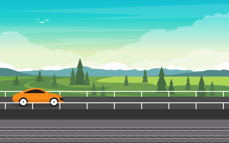 Visão de transporte público - ilustração