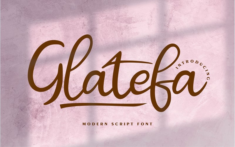 Glatefa | Modern Cursive Font