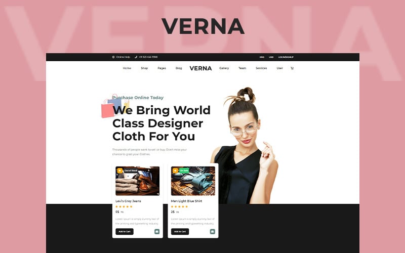 Verna-布店网站模板