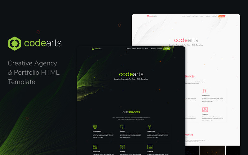 Codearts - Yaratıcı Ajans ve Portföy Web Sitesi Şablonu