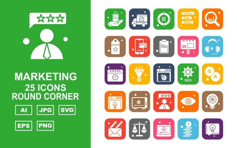 Download Набор иконок "25 Premium Business Round Corner Icon Set" / 25 Premium Business Round Corner Icon Set - Набор иконок на тему business air balloon,target,cloud,server,stopwatch,gallery,coffee,briefcase,judge,files,analytics,map,hourglass,market,direction,flower,document,laptop,mountain,icon