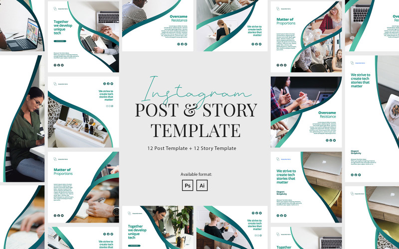 Download Шаблон для соцсетей "Elegant Puzzle Corporate Instagram Social Media Template" / Elegant Puzzle Corporate Instagram Social Media Template - Шаблон для соцсетей на тему графика corporate instagram,company instagram,instagram for company,business,brand,lifestyle,minimalist puzzle,modern,elegant,simple,creative,template,instagram post,agency,creative agency,instagram 