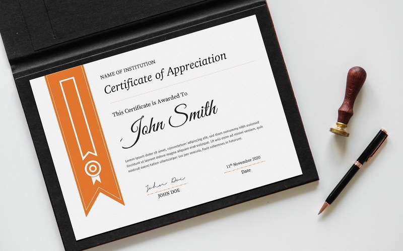 John Smith-certificaatsjabloon