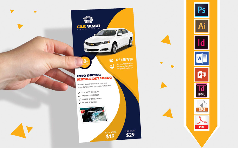 Download Фирменный стиль "Rack Card | Car Washing DL Flyer Vol-07 - Corporate Identity Template" / Rack Card | Car Washing DL Flyer Vol-07 - Corporate Identity Template - Фирменный стиль на тему графика dl,dl flyer,car wash dl flyer,car wash,car washing,flyer,car,car flyer,washing flyer,car wash flyer,car washing flyer,bus flyer,bus washing flyer,rent a car,pickup,cng,auto bike,bike,cycle,mo
