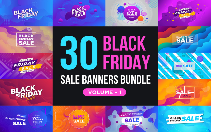 Download Шаблон для соцсетей "Black Friday Sale Banners V 1 Social Media Template" / Black Friday Sale Banners V 1 Social Media Template - Шаблон для соцсетей на тему графика black,friday,sale,banner,vector,design,background,tag,poster,illustration,offer,discount,price,special,template,sign,label,clearance,market,card