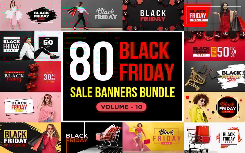 Download Шаблон для соцсетей "Black Friday Sale Banners V 10 Social Media Template" / Black Friday Sale Banners V 10 Social Media Template - Шаблон для соцсетей на тему графика black,friday,sale,banner,vector,design,background,tag,poster,illustration,offer,discount,price,special,template,sign,label,clearance,market,card
