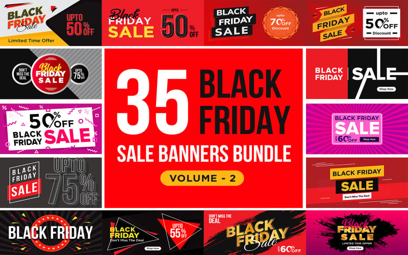 Black Friday Sale Banners V 2 Social Media Template