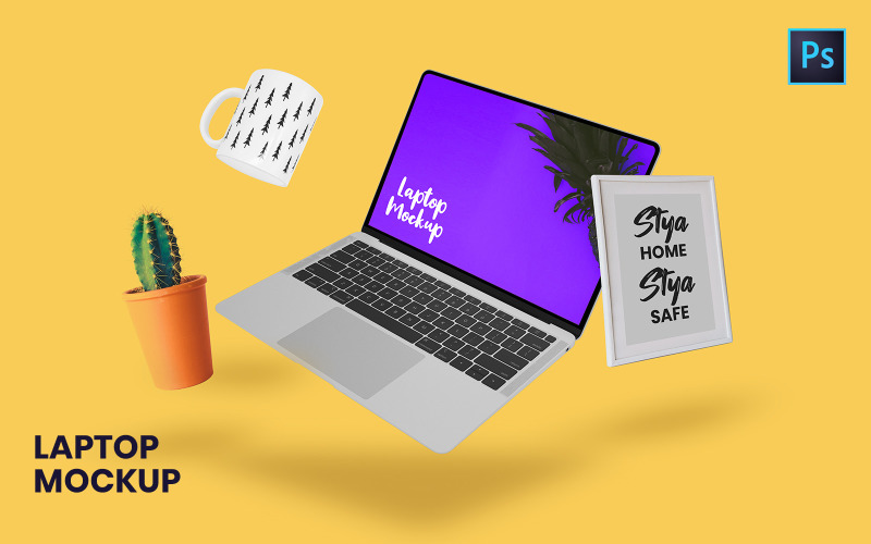 Download Мокап для продукта "Laptop product mockup" / Laptop product mockup - Мокап для продукта на тему графика laptop,psd,mockup,product,apple,scene,generators,creative,modern,mockups,macbook,air,website,graphic,presentation