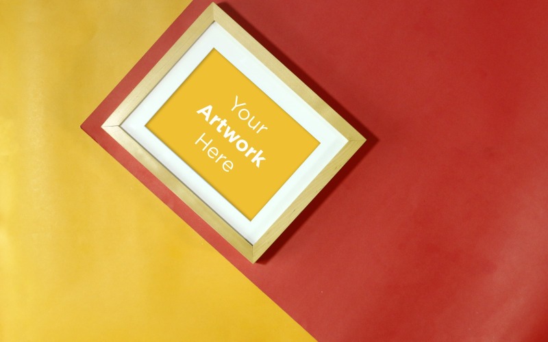 Download Мокап для продукта "Wooden Frame with Color Paper Background product mockup" / Wooden Frame with Color Paper Background product mockup - Мокап для продукта на тему графика frame,mockup,photo,wall,poster,white,picture,mock,up,interior,room,blank,design,background,empty,template,table,image,art,style