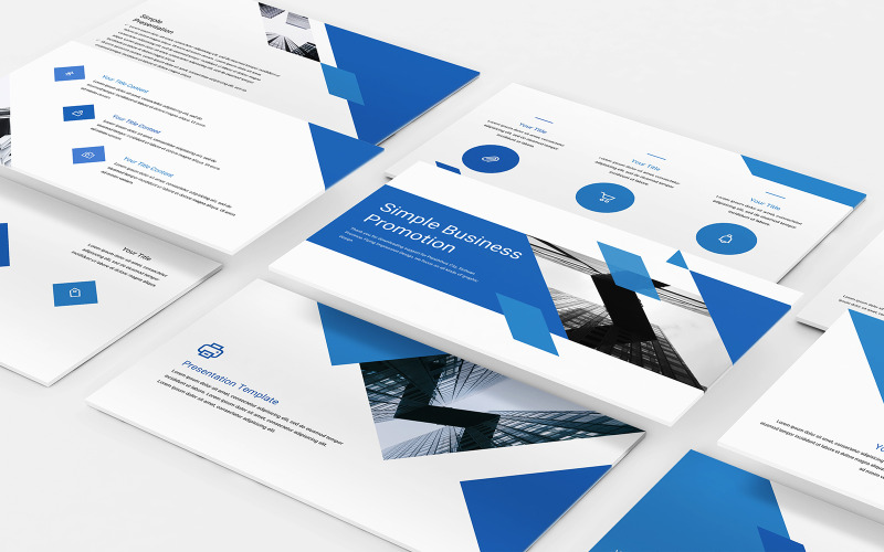 Eenvoudige zakelijke promotie PowerPoint-sjabloon
