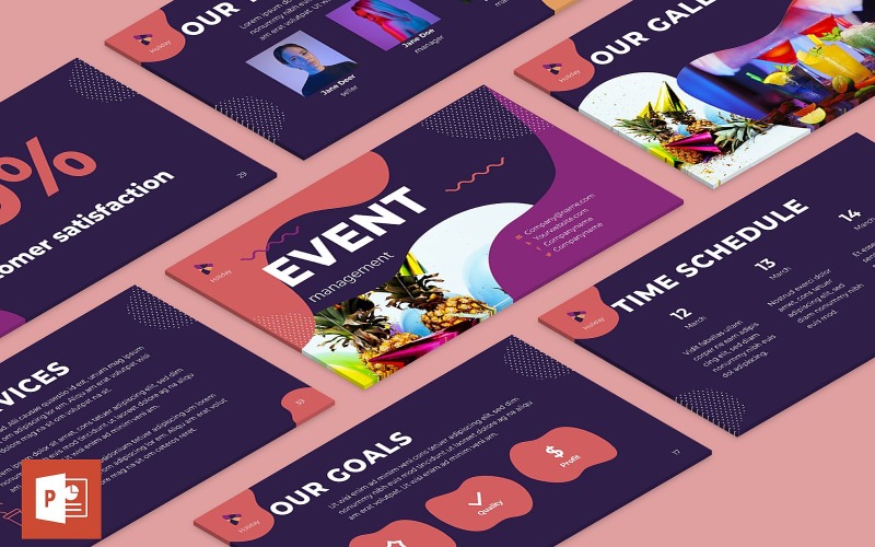 Szablon prezentacji zarządzania wydarzeniami PowerPoint