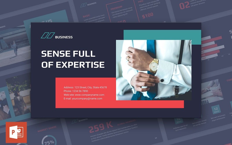 Business Consultant Presentatie PowerPoint-sjabloon