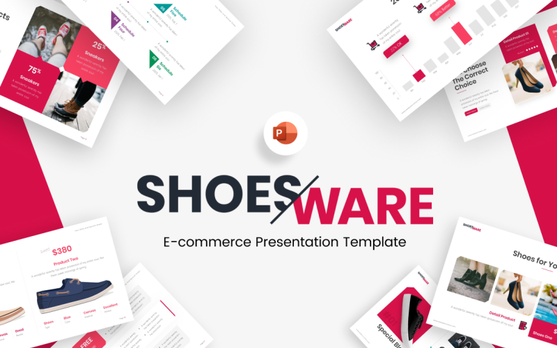Buty dla obuwia Szablon e-commerce PowerPoint