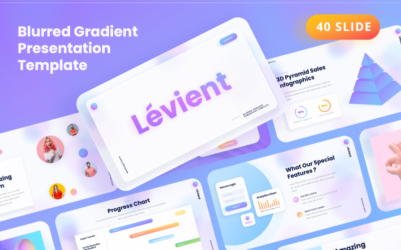 Lévient - Creative Gradient PowerPoint Template