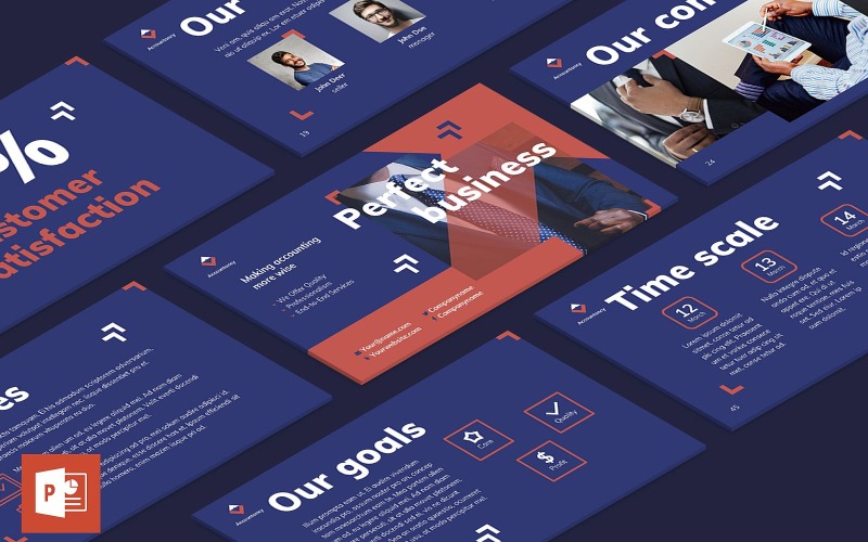 Modelo de apresentação em PowerPoint para empresa de contabilidade