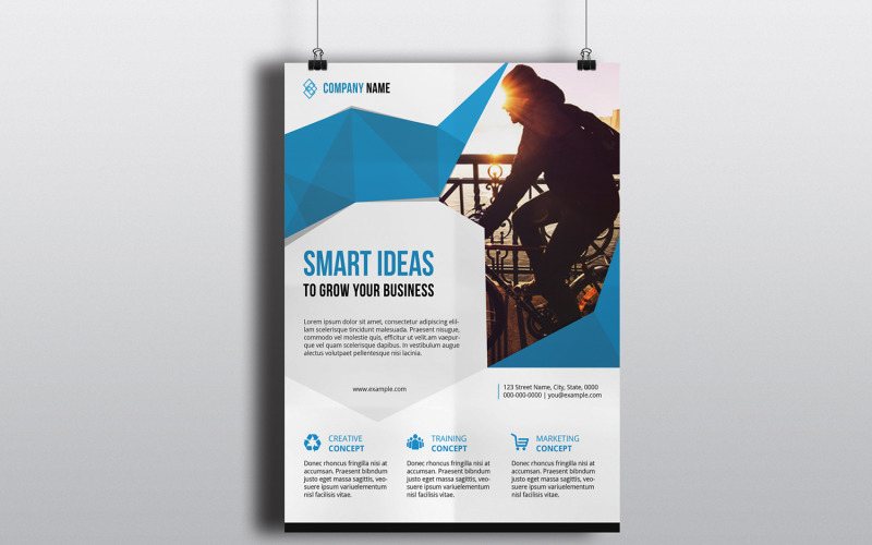 Smart Idea üzleti szórólap - Vállalati-azonosság sablon