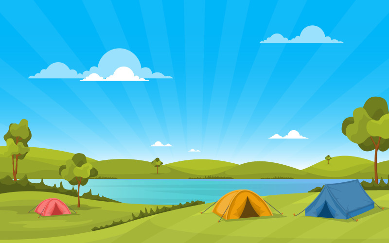 Camping Adventure Park - ilustracja